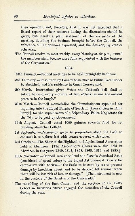 RAD161, Municipal Affairs in Aberdeen 1838 - 1888