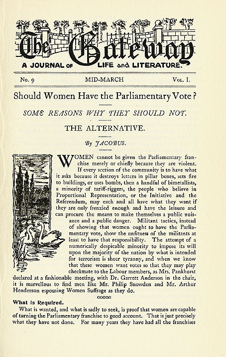 RAD169, Should Women Have the Parliamentary Vote?