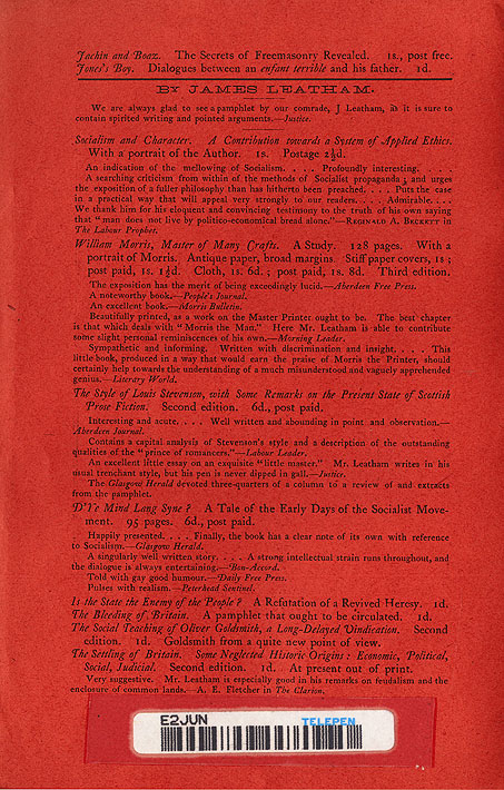 RAD171, The Only Way with the Land being the Socialist Way