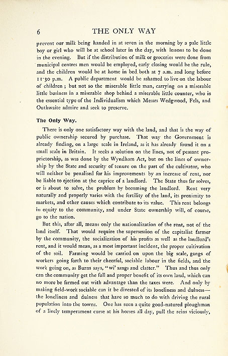 RAD171, The Only Way with the Land being the Socialist Way