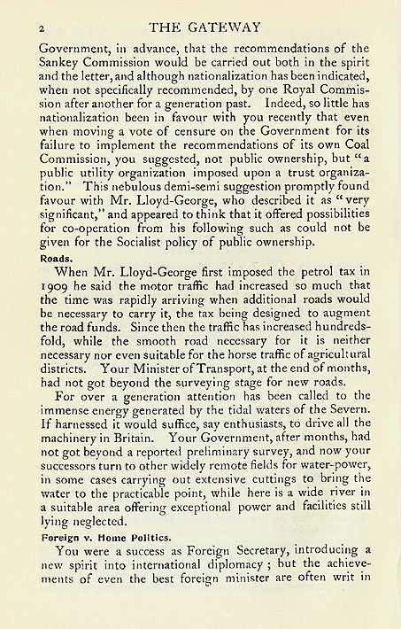 RAD175, 'Back on to our Socialism', An Open Letter to the Right Hon. J. Ramsay MacDonald; letter in reply from J. Ramsay MacDonald to James Leatham