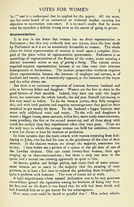 RAD180, Votes for Women: For and Against