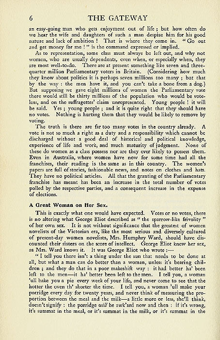 RAD180, Votes for Women: For and Against