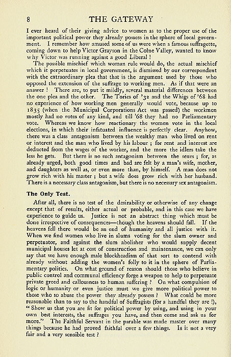 RAD180, Votes for Women: For and Against