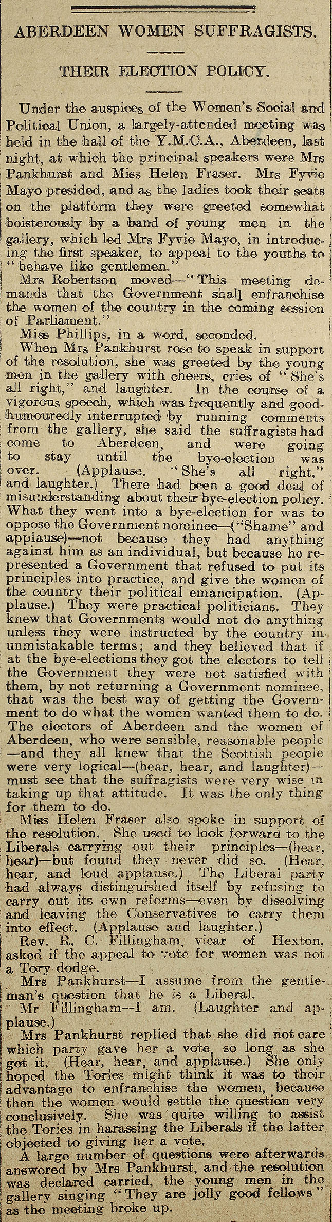 RAD182, Women Suffragists