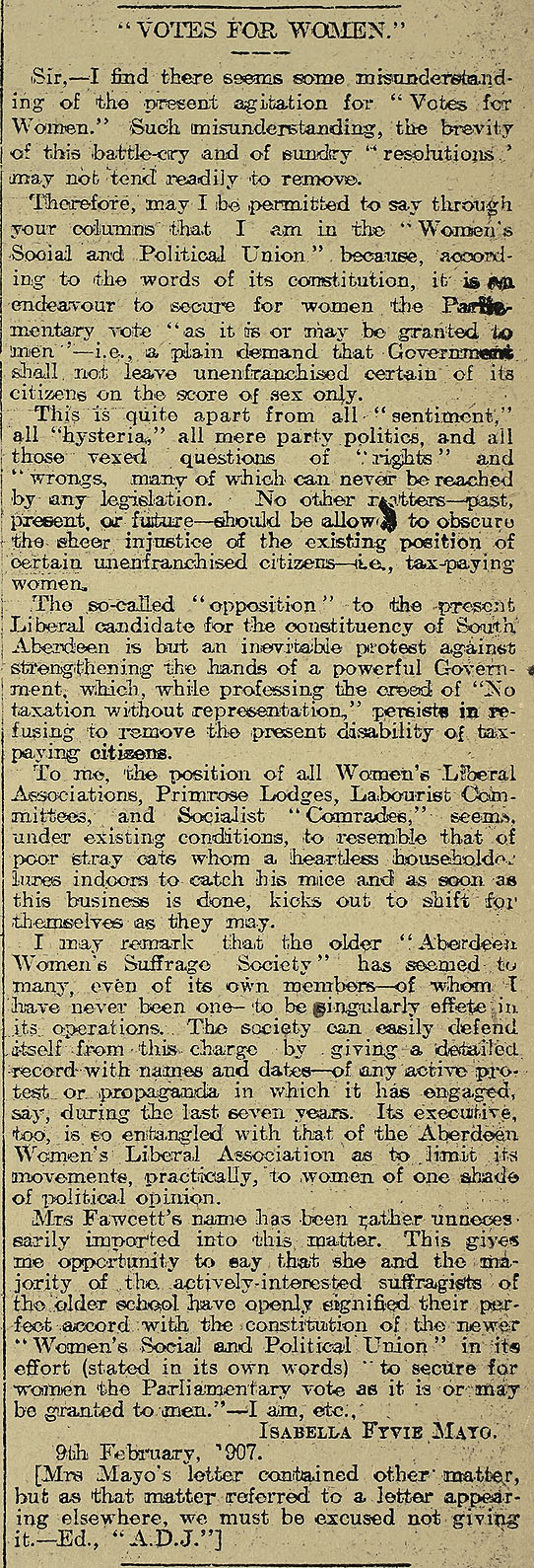 RAD182, Women Suffragists