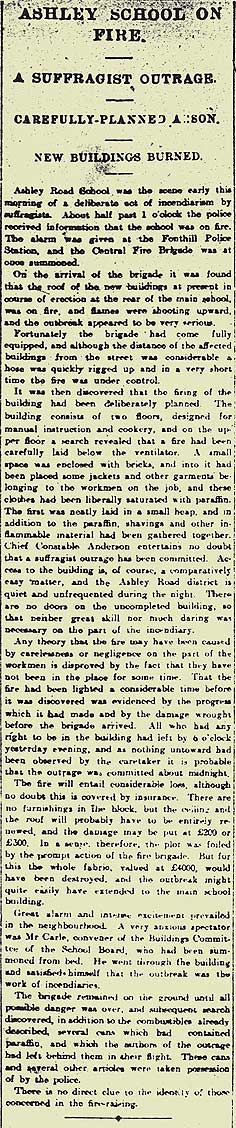 RAD183, Ashley School Fire