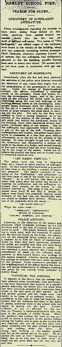 RAD183, Ashley School Fire