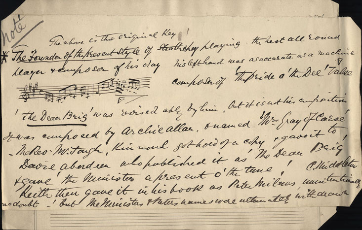 J.O Forbes of Corse, verso