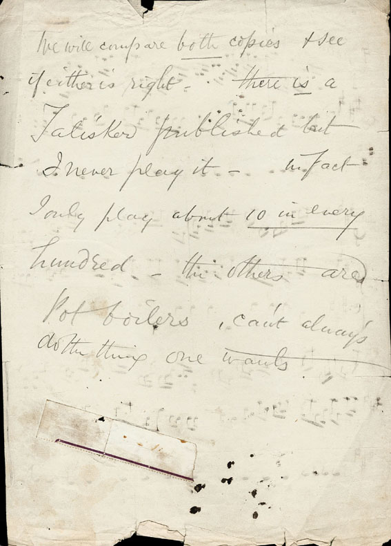 Note on verso of Ters naesing like ta 'Talisker'