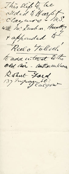 Reel o' Hoolichan words (verso)