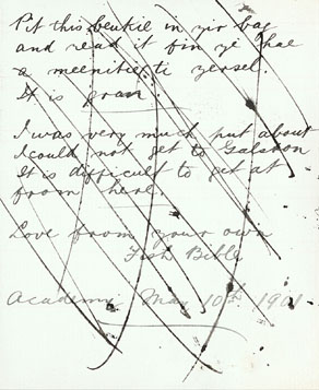 note on verso of words to Merry Kitty or Highland Donald