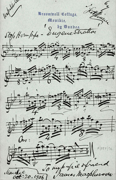 Letter from J Scott Skinner to James Macpherson