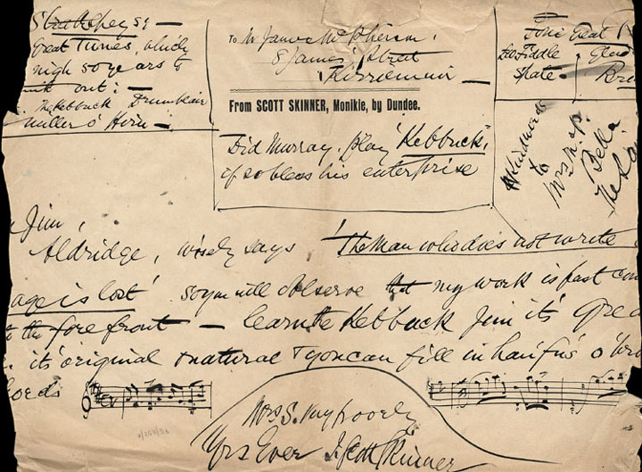 Letter to James McPherson from J Scott Skinner