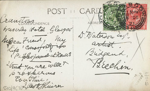 Postcard to David Waterson