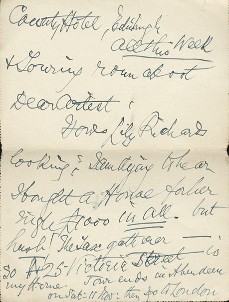 Page 1 of 2, Letter to David Waterson