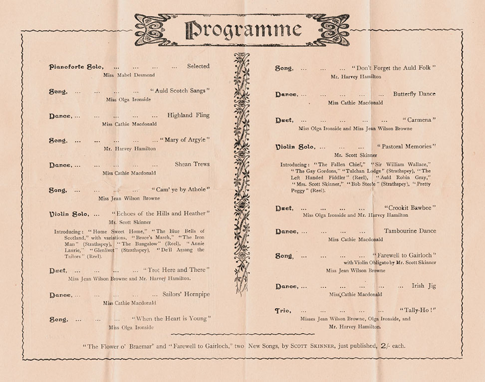 Concert Programme, 1923