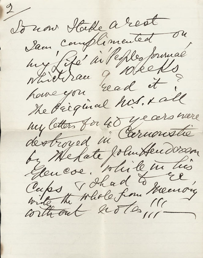 Letter to David Waterson