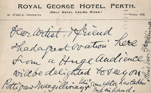 Postcard to David Waterson