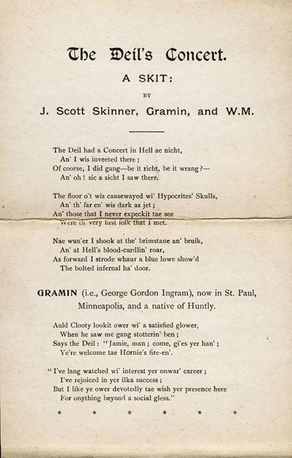 The Deil's Concert. A Skit.
