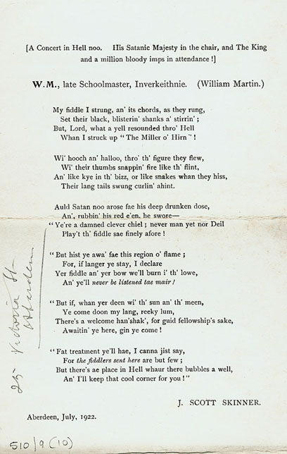 The Deil's Concert. A Skit.