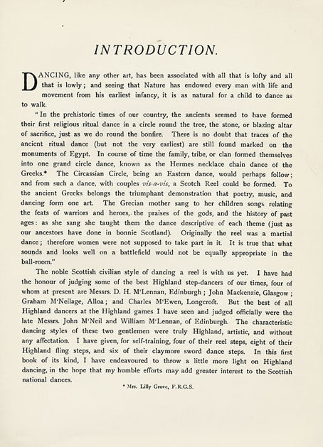 Introduction to the Illustrated Guide to the National Dances of Scotland