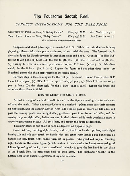 Description of the Foursome Scotch Reel