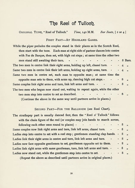 Instructions for The Reel of Tulloch