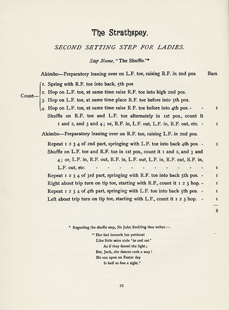 The Strathspey, second setting step for ladies