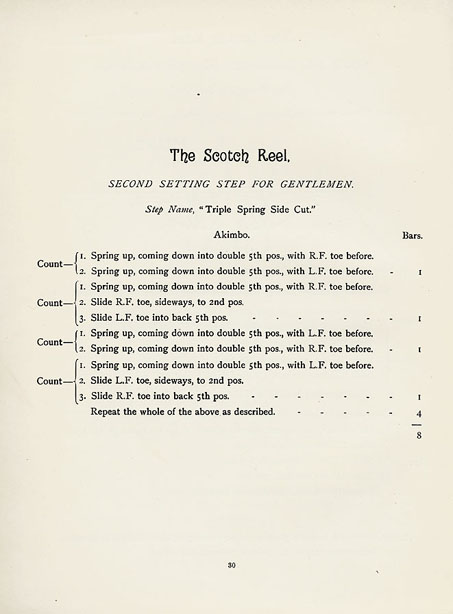 The Scotch Reel, second setting step for gentlemen