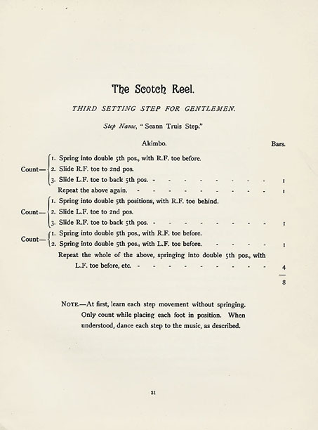 The Scotch Reel, third setting step for gentlemen