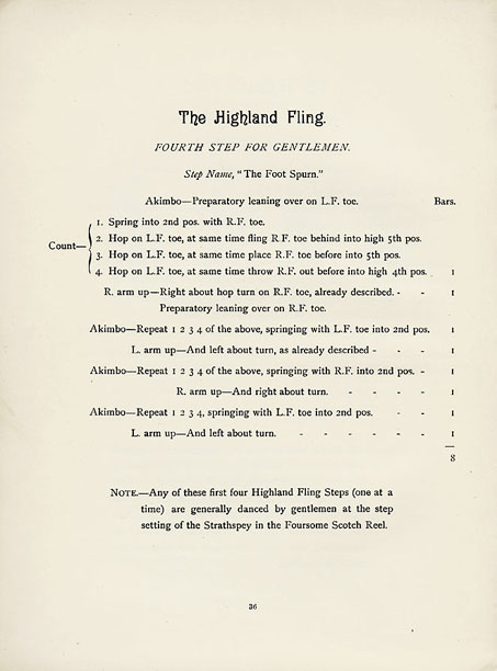 The Highland Fling, fourth step for gentlemen