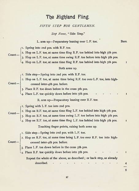 The Highland Fling, fifth step for gentlemen