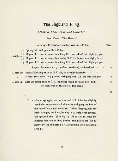 The Highland Fling, eighth step for gentlemen