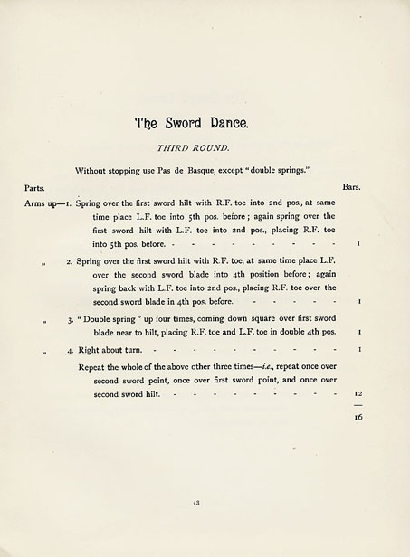 The Sword Dance, third round