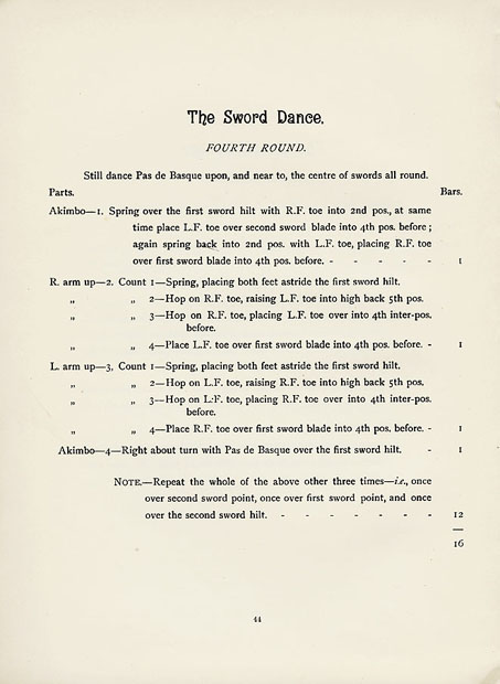 The Sword Dance, fourth round