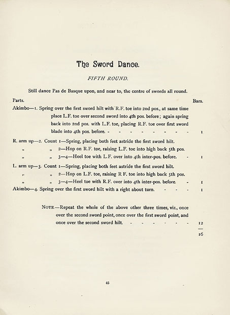 The Sword Dance, fifth round