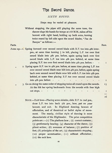 The Sword Dance, sixth round