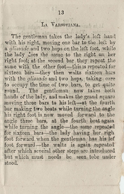 La Varsoviana (La Va), The Ball-Room Guide