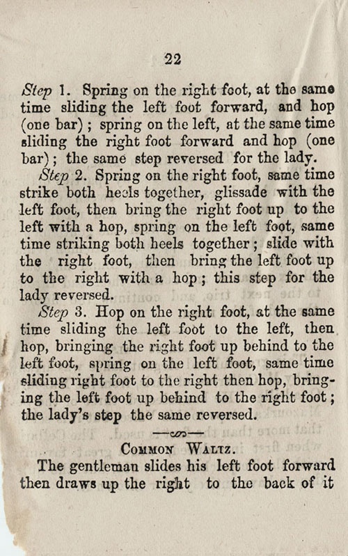 Page 2 of 2 Cellarius Valse; Page 1 of 2 Common Waltz, The Ball-Room Guide