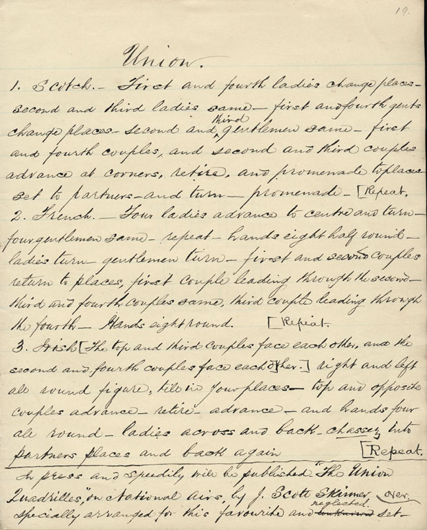 Page 1 of 2, Union Quadrilles