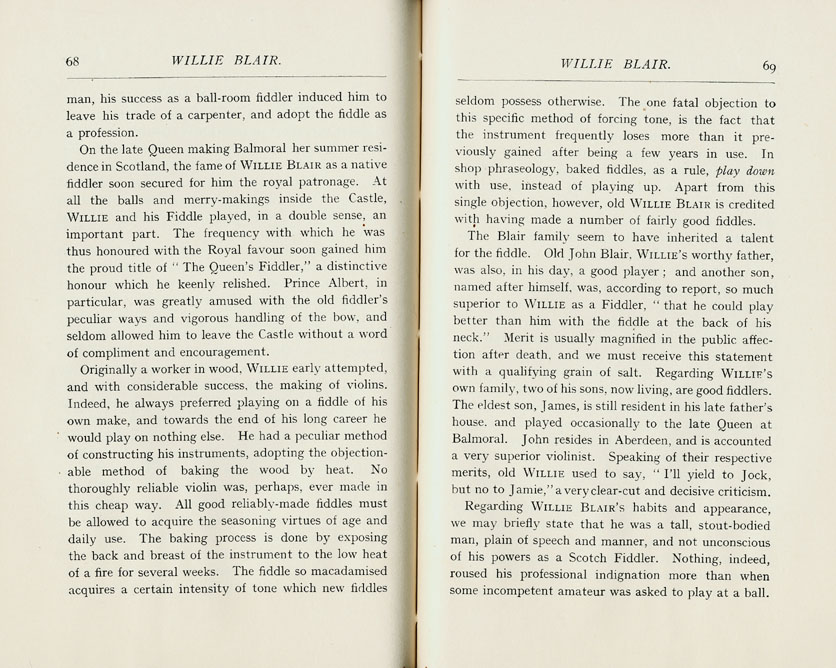 Willie Blair. 'The Queen's Fiddler', p 2of 3