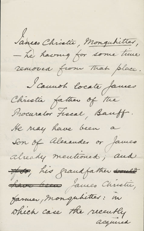 Page 3 of 5, Letter from W L Christie to P J Anderson