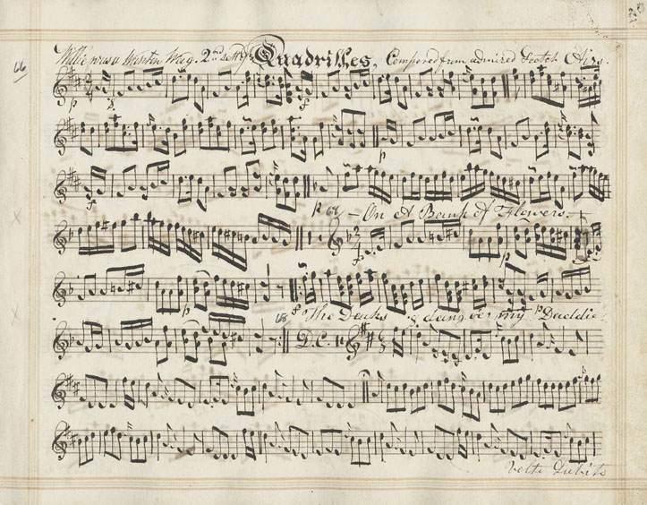 Page 1 of 2, Quadrilles, compered from admired Scotch Airs