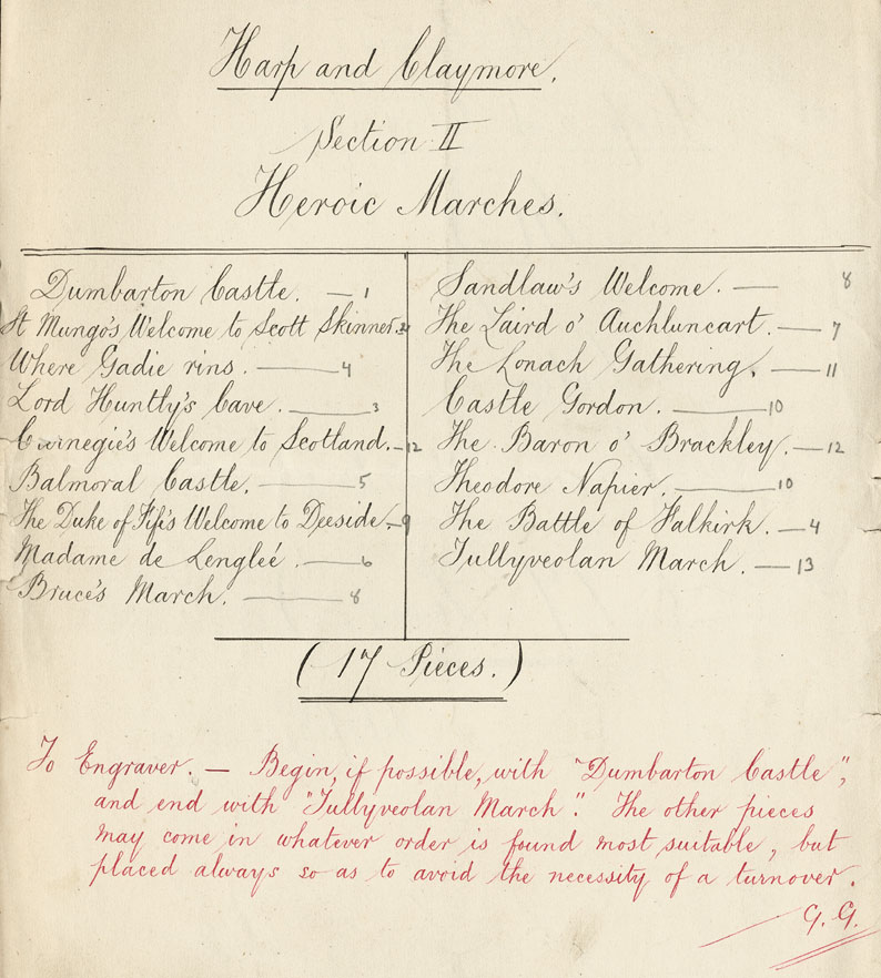 Page 2 of 2, index for  Heroic Marches, Harp & Claymore