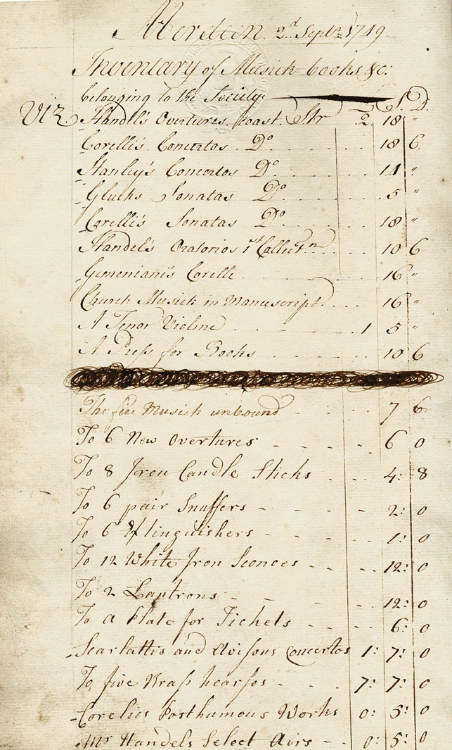 Page 1 of 5, Aberdeen Musical Society, Inventory