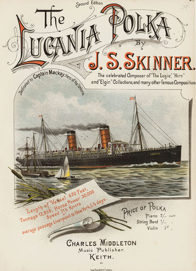 Title page, The Lucania Polka