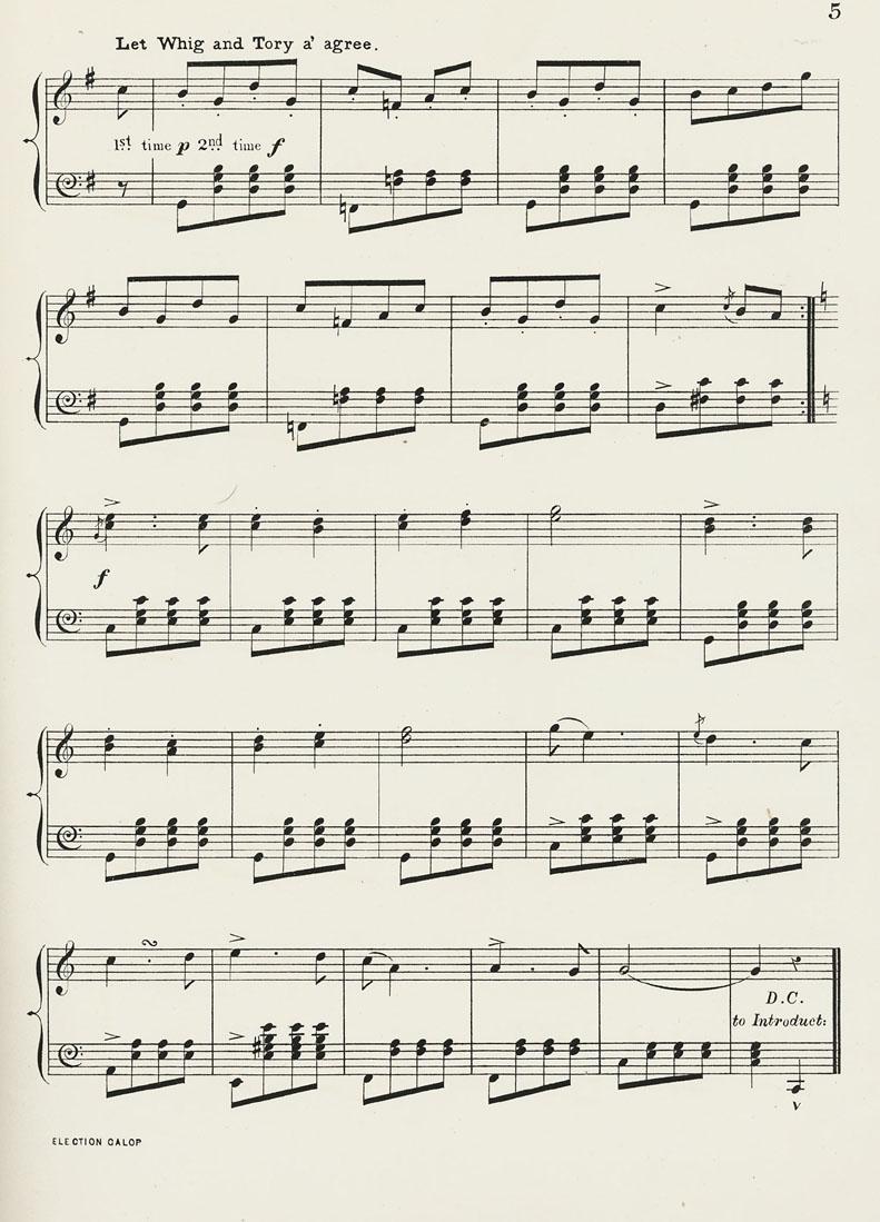 Page 5 of 5, The Election Galop, Trio