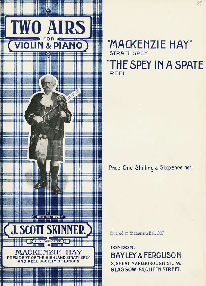 Cover image, Two Airs for Violin and Piano