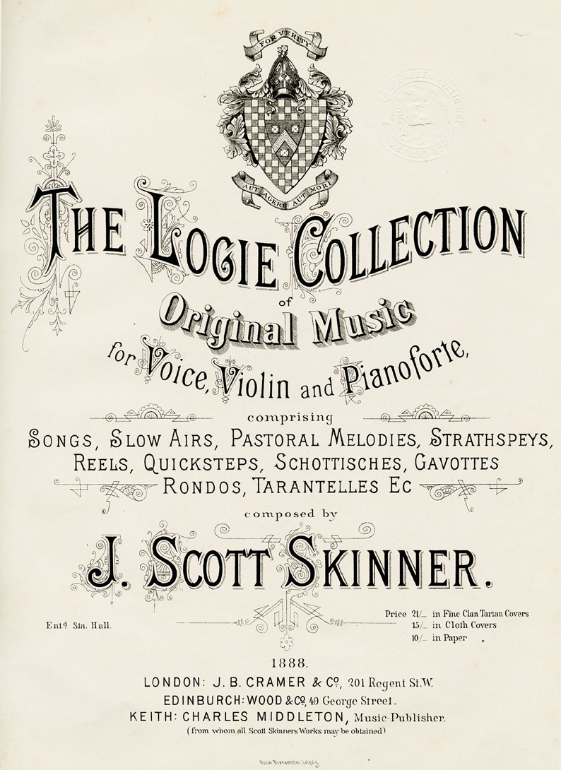 Title page, The Logie Collection of Original Music
